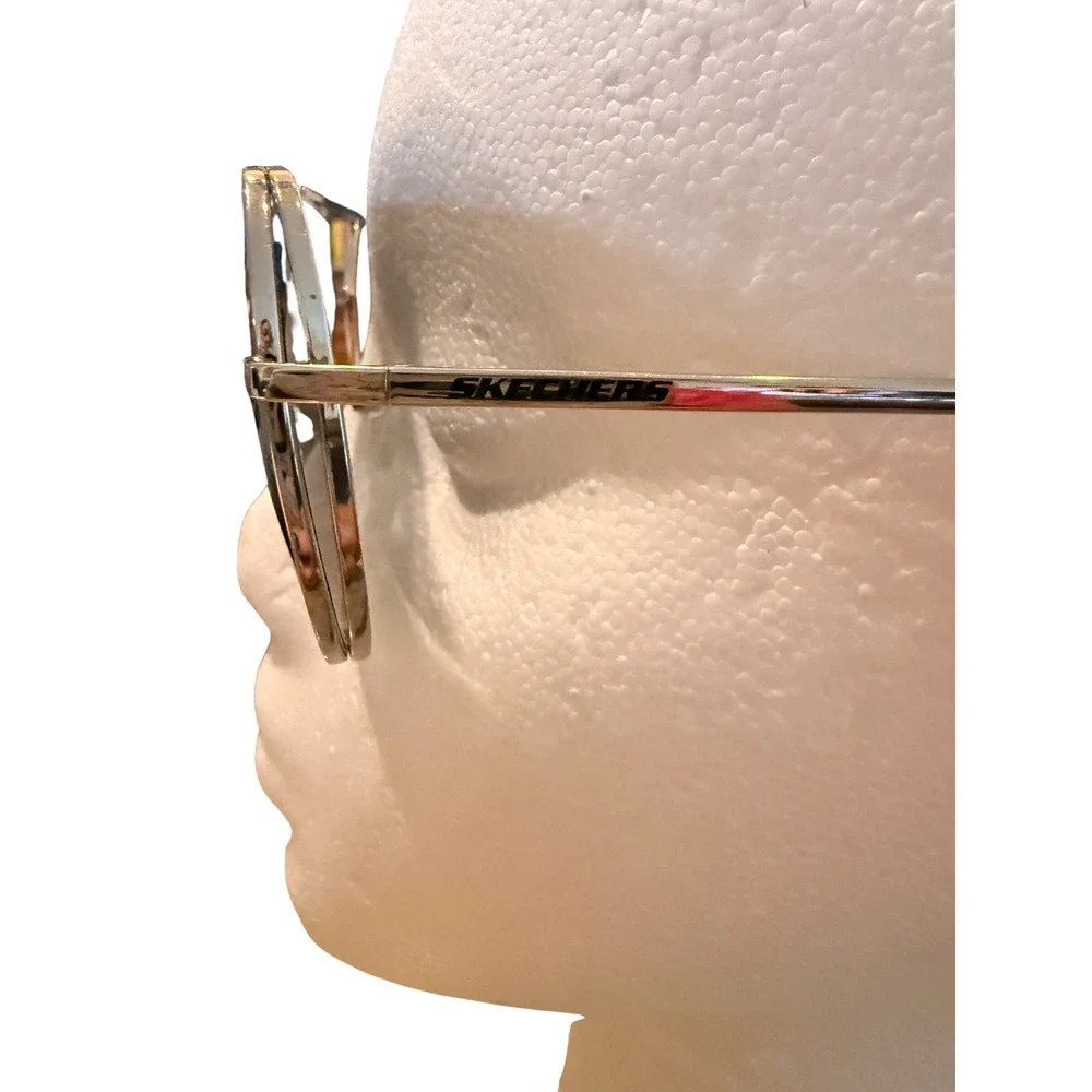 Skechers‎ SE6150 10C Silver Aviator Sunglasses Mirrored Lens Downtown Retro 90s